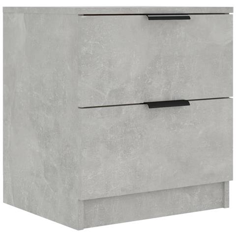 Lusso Casadino -  Comodini 2pz Grigio Cemento In Legno Multistrato - Foto 2