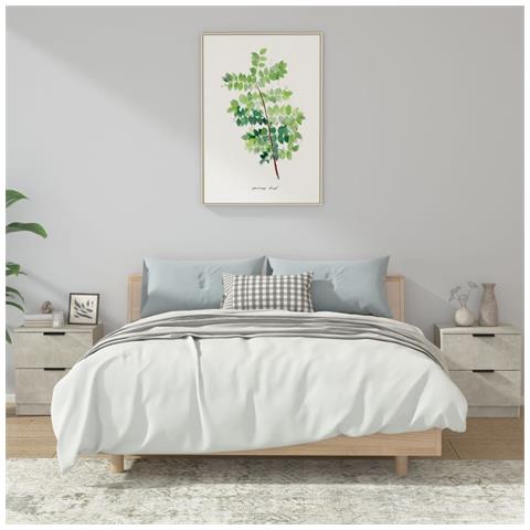 Lusso Casadino -  Comodini 2pz Grigio Cemento In Legno Multistrato - Foto 8