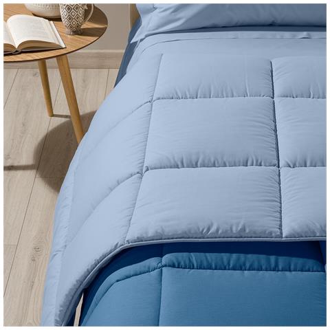 Trapunta Bicolor In Cotone Colore Blu Misura Singolo - Foto 5