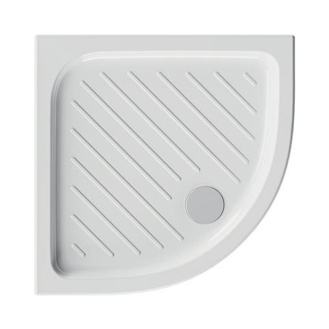 Piatto Doccia Semicircolare Ceramica Dolomite 90x90 Bianco Lucido H 7 Cm Con Antiscivolo - Gemma 2 - Foto 1