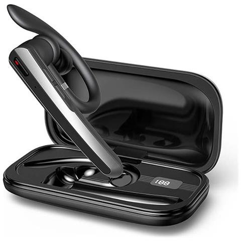 Auricolare Bluetooth Mono Con Cancellazione Del Rumore Enc - Nero, Gancio Auricolare Rotante A 360°, Lunga Durata Della Batteria - Foto 1