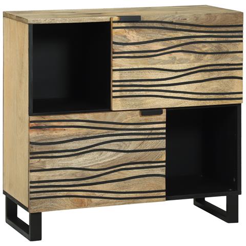 Mobile 80x33.5x75 cm in Legno Massello di Mango - Foto 1