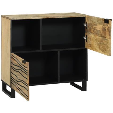 Mobile 80x33.5x75 cm in Legno Massello di Mango - Foto 2