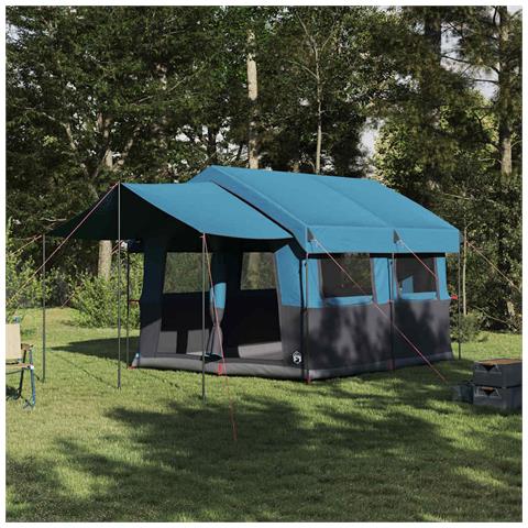 Tenda Familiare con tetto Blu e Grigio 324 x 255 x 230 cm - Foto 2