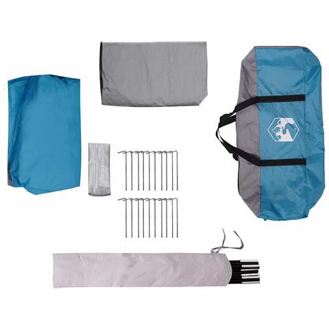 Tenda Familiare con tetto Blu e Grigio 324 x 255 x 230 cm - Foto 9