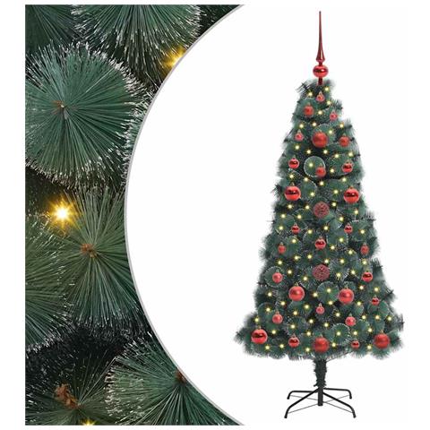 Albero di Natale Artificiale Pre-illuminato con Set di Palline - Foto 1