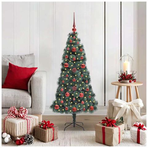 Albero di Natale Artificiale Pre-illuminato con Set di Palline - Foto 2