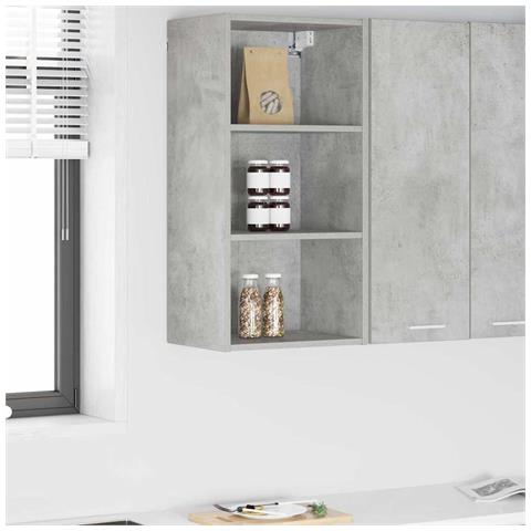 Armadio pensile Riga Grigio cemento 40 x 29,5 x 80 cm - Foto 2