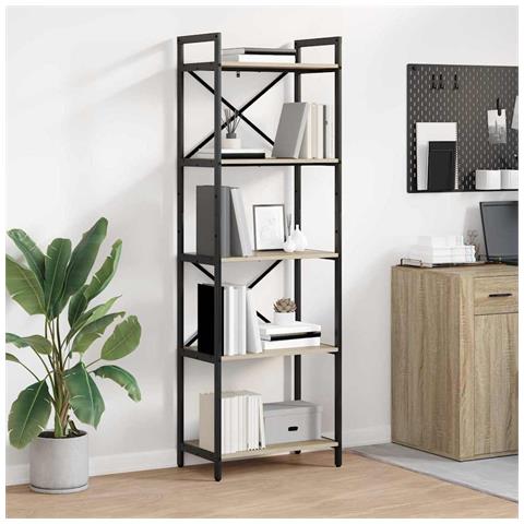 Libreria Rovere Sonoma 56 x 34 x 171 cm Legno multistrato - Foto 2