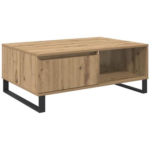 Tavolino da salotto Rovere artigianale 90 x 60 x 35 cm - Foto 1