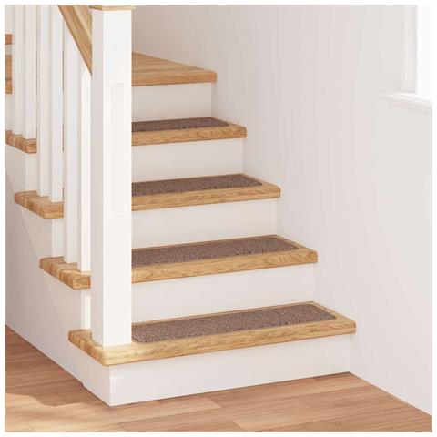 Tappetini Antiscivolo per Scale 15 pcs Marrone 75 x 20 cm PP - Foto 2