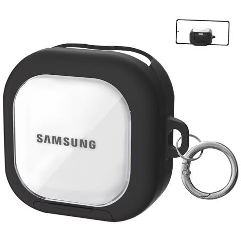 Custodia Protettiva Compatibile Con Samsung Buds4/4 Pro Con Penna Di Pulizia, Supporto Trasparente E Chiusura Di Sicurezza Black - Foto 2