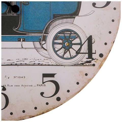 Orologio Da Parete In Legno Bianco D34x2h - Foto 8