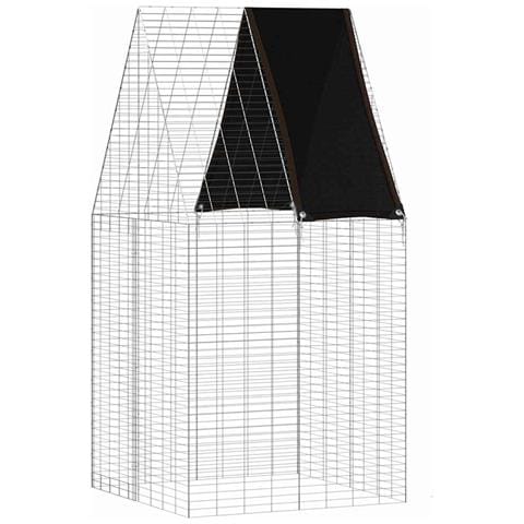Gabbia per Conigli Argento 100 x 100 x 210 cm Acciaio zincato - Foto 1