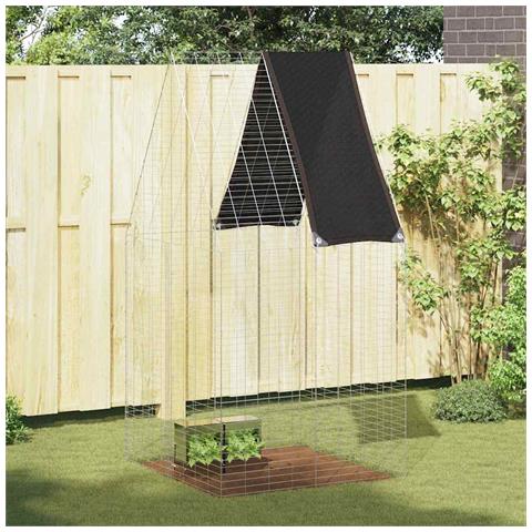 Gabbia per Conigli Argento 100 x 100 x 210 cm Acciaio zincato - Foto 2