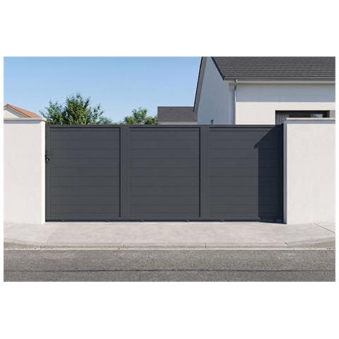Cancello Scorrevole Eiger 4,5 M, Altezza 160 Cm, Alluminio Grigio - Foto 1