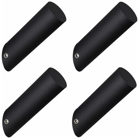 Set Da 4 Ganci Appendini Angolati In Acciaio Inossidabile - Ganci Singoli A Parete, Impermeabili, Resistente Alla Corrosione, Portata Elevata Black - Foto 1