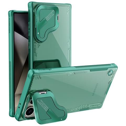 Cover per Galaxy S24 Ultra - TPU+PC, Verde, Con Soporte - Foto 1