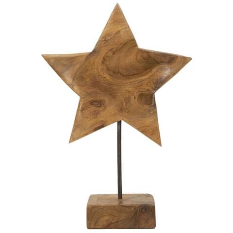 Scultura Stella In Teak Riciclato Pezzo Unico - Foto 1