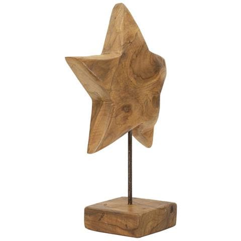 Scultura Stella In Teak Riciclato Pezzo Unico - Foto 2