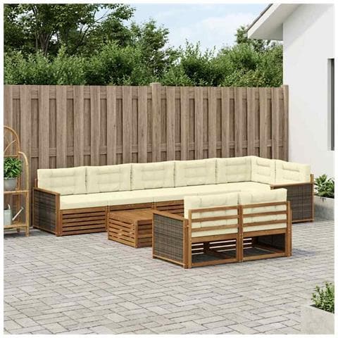 Set di divani da esterno con cuscino 9 pcs - Foto 2