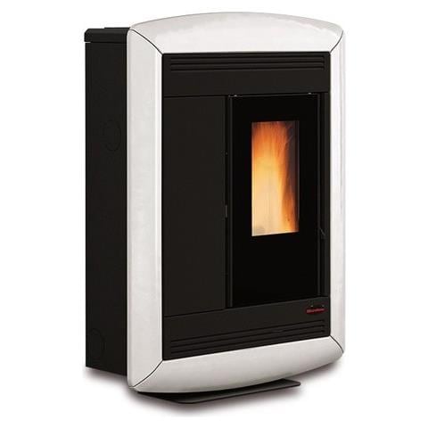Stufa a Pellet Souvenir Lux Rivestimento in Acciaio Verniciato Top In Maiolica potenza Termica Nominale 10.2 KW Colore Bianco - Foto 8