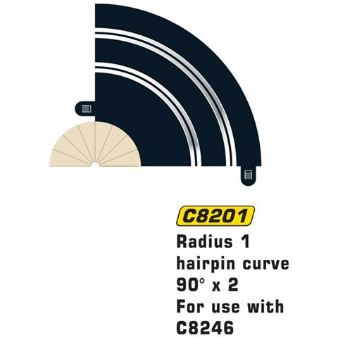 C8201 - Curva 90° Raggio 1 - 2pz - Foto 1