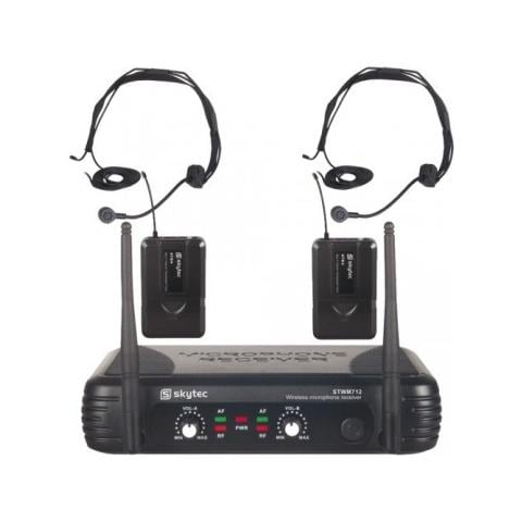 Coppia Microfoni Archetto Vhf Professionali Wireless Art 179178 - Foto 2