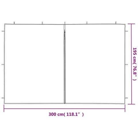 Parete Per Tendostruttura In Pe 2 Pz Con Cerniera Antracite - Foto 2
