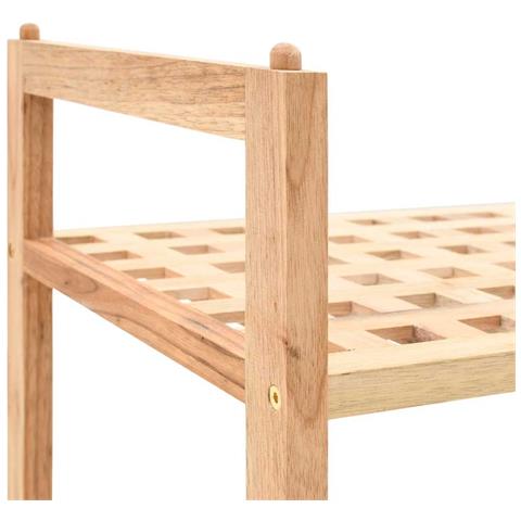 Scarpiera In Legno Massello Di Noce 69x26x40 Cm - Foto 2