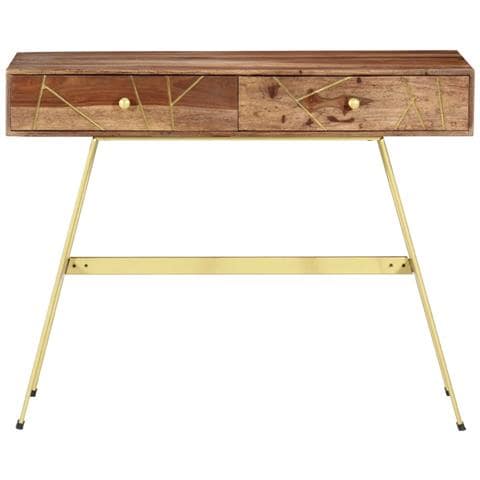 Scrivania con Cassetti 100x55x75 cm Legno Massello di Sheesham - Foto 9