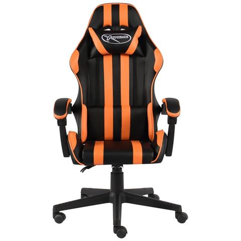 Sedia Da Gaming Nero E Arancione In Similpelle - Foto 2