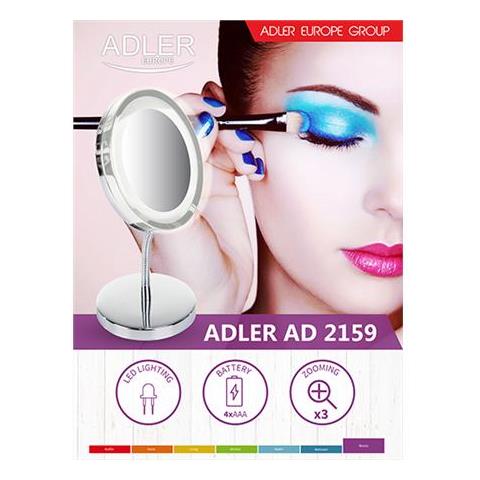 Specchio, Ad 2159, 15 Cm, Specchio Led, Cromo - Foto 2