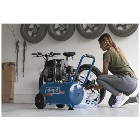 Compressore Supersilenziato Bicilindrico 1,5 Hp 8 Bar 24l Hc25si - Foto 9