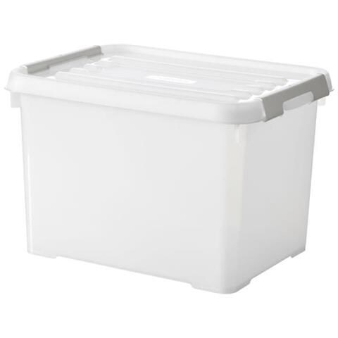 Pratica Scatola - Plus 20l + Clip Grigie Con Coperchio 100% Riciclato - Foto 1