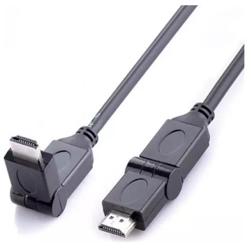 Cavo HDMI Full HD 270° ad Alta Velocità con Ethernet 1m - Nero - Foto 1