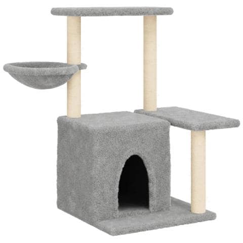 Albero Per Gatti Con Tiragraffi In Sisal Grigio Chiaro 83 Cm - Foto 1