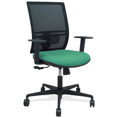 Sedia Da Ufficio Yunquera 0b68r65 Verde Smeraldo - Foto 1