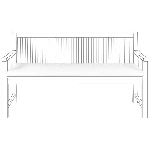 Cuscino Per Panca Bianco Sporco 152 X 54 Cm Vivara - Foto 2