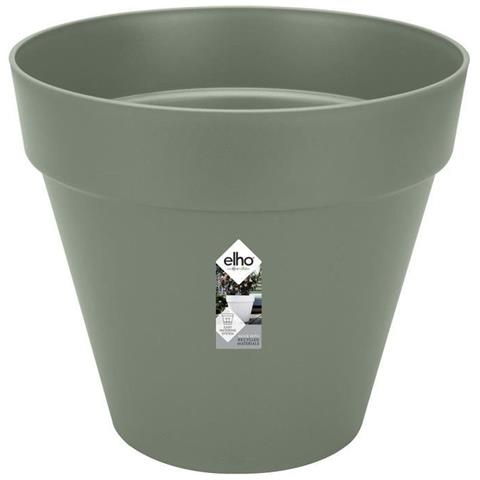 Loft Urban Vaso Da Fiori Rotondo - Plastica - Forato - Serbatoio - Con Ruote - Ø 40 - Verde - Foto 1