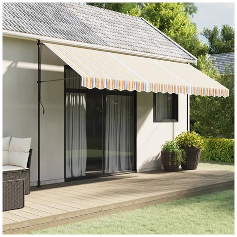 Tessuto Di Ricambio Per Tenda Strisce Multicolore 4,5x3 M - Foto 1