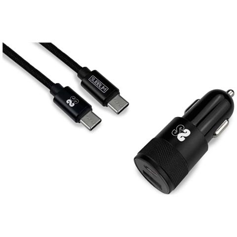 SUBCHG-5CPD11 Caricabatterie per dispositivi mobili Smartphone Nero Accendisigari, USB Ricarica rapida Auto - Foto 1