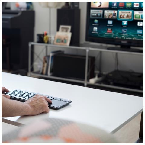 Tastiera con Touchpad Wireless NGS-KEYBOARD-0242  (Layout Italiano) Colore Nero - Foto 5
