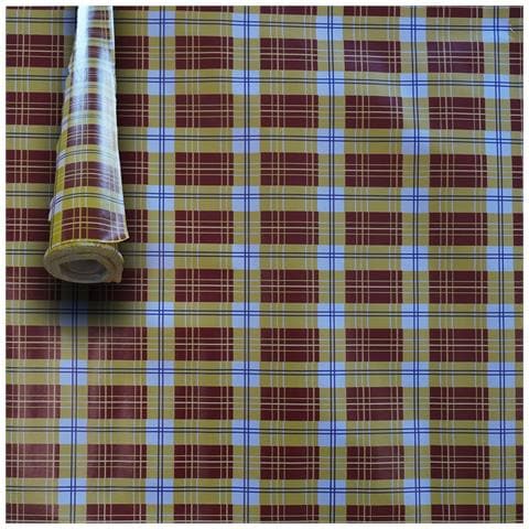 ***mega Stock*** Rotolo Da 20 Metri (h140cm) Di Tovaglia Pvc Telata Cerata Per Casa, Sagre, Pizzerie Quadri Gialli - Foto 1