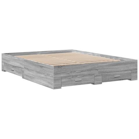 Giroletto Cassetti Grigio Sonoma 150x200 Cm Legno Multistrato - Foto 3