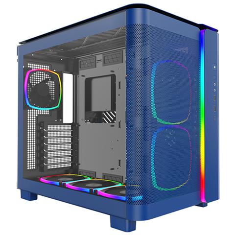 Case King 95 Pro Midi Tower ATX / Micro-ATX / Mini-ITX 3 Porte USB 3.2 Colore Blu - Foto 1