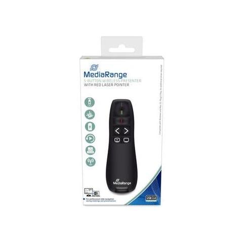 Telecomando Di Presentazione Senza Fili Con Laser A 5 Pulsanti Super Liscio, Nero - Foto 2