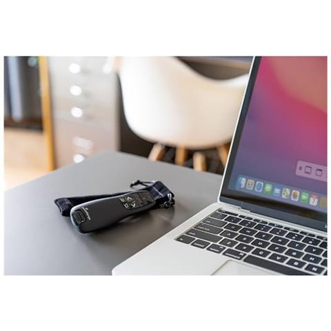 Telecomando Di Presentazione Senza Fili Con Laser A 5 Pulsanti Super Liscio, Nero - Foto 6