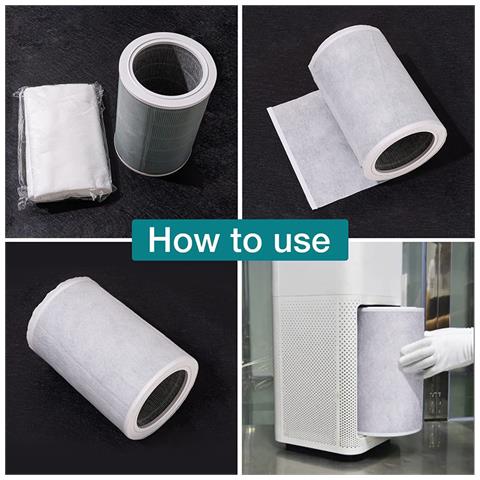 Foglio Di Cotone Per Filtro Dell'aria - Flusso D'aria E Filtrazione Migliorati White - Foto 2