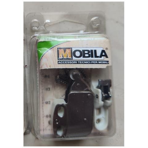 Cricchetto A Scatto Blocca Antine Armadi - In Acciaio Nichelato E Plastica Bianca*** - Foto 1